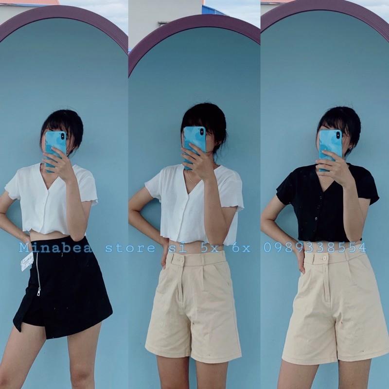 Chân váy chữ A có khoá xẻ tà chất umi siêu hot