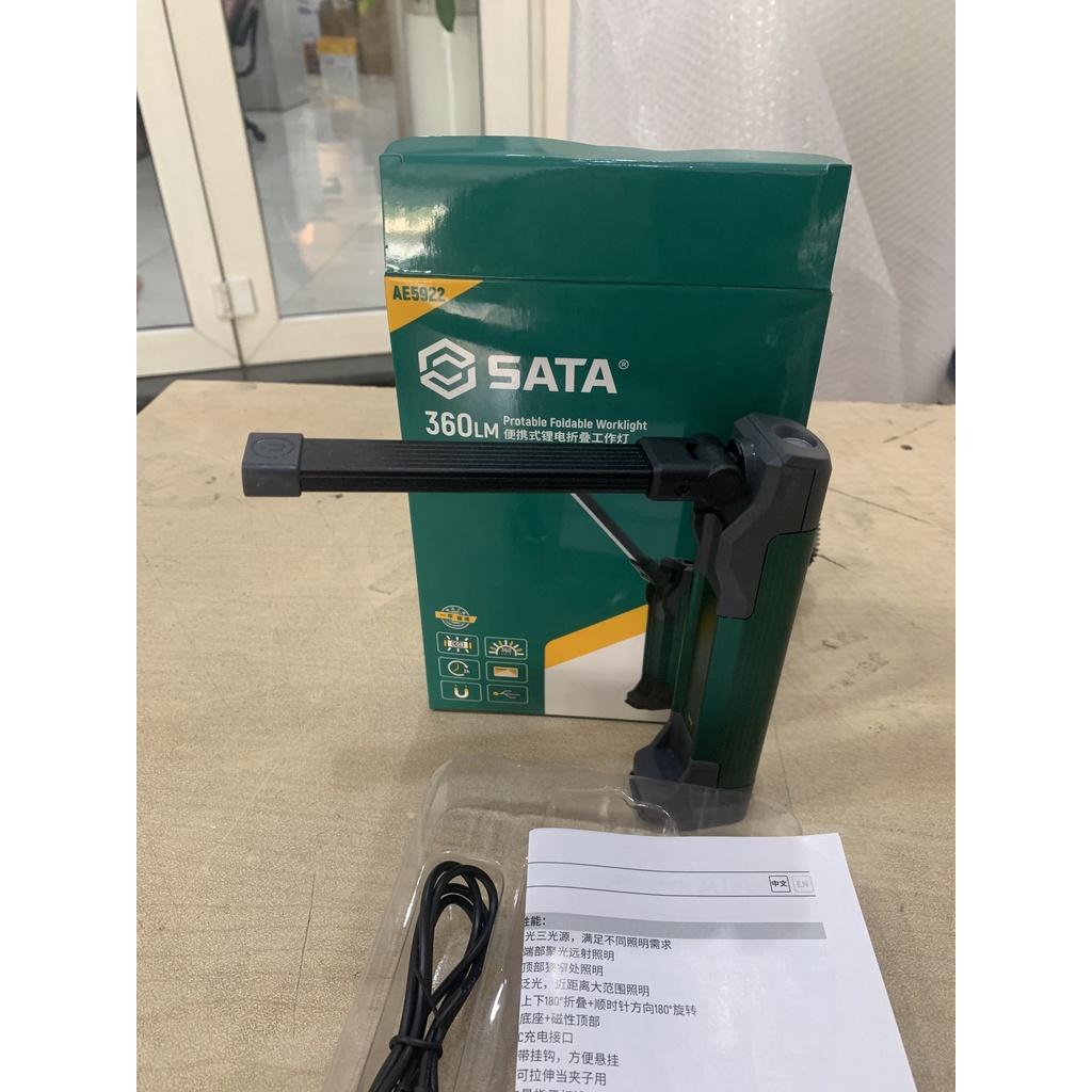 Đèn pin SATA AE5922 Đèn Làm Việc Gấp Pin Lithium Di Động 360LM
