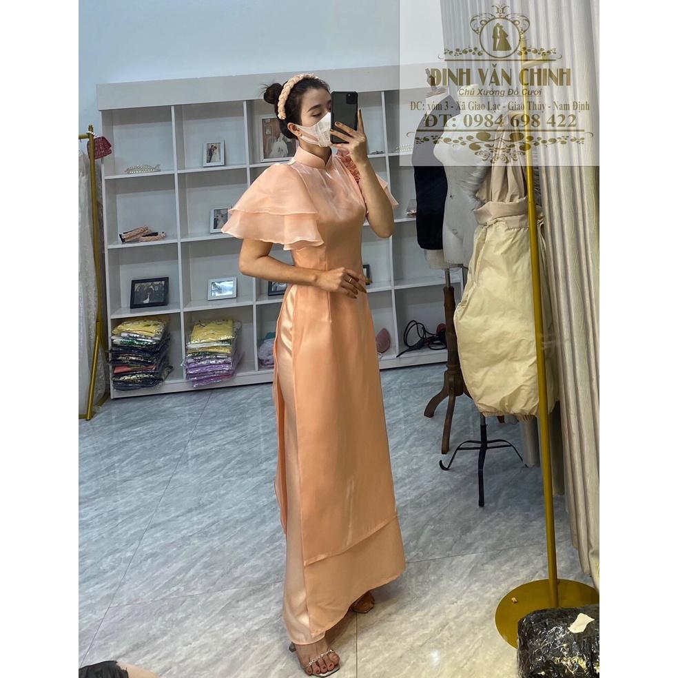 Áo Dài Cách Tân Nữ Vải Tơ Organza