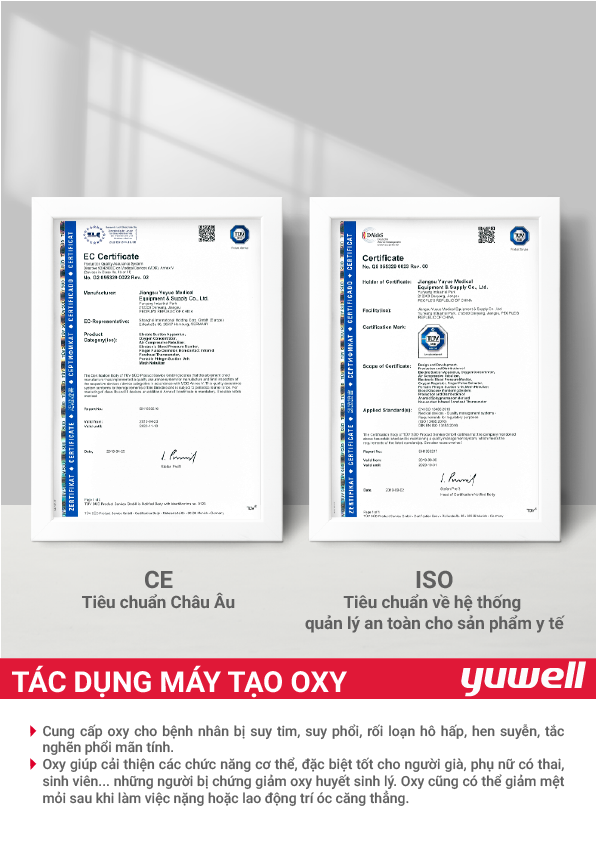 Máy tạo oxy y tế Yuwell 9F-5AW