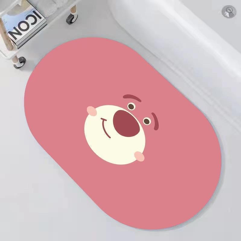 Thảm Chân Silicon Gấu LOTSO Hồng Siêu Cute Siêu Thấm Hút