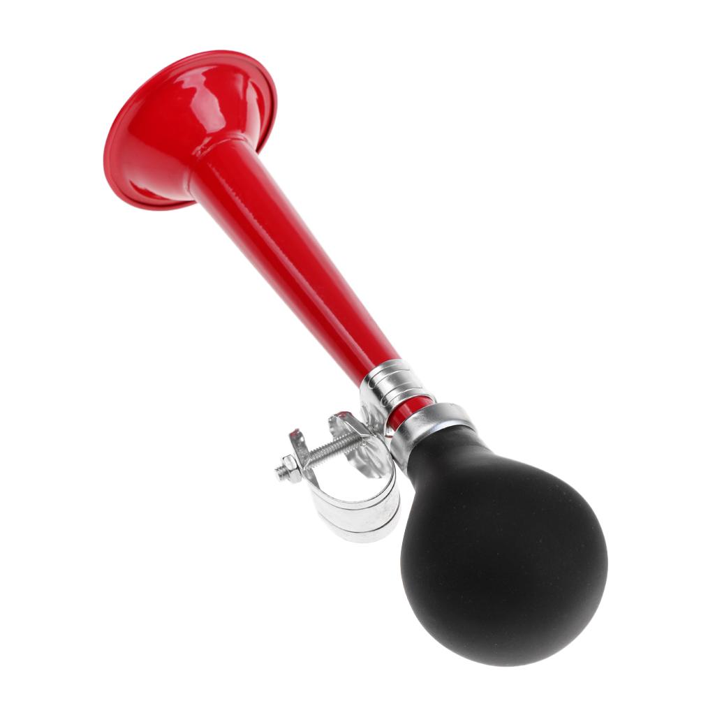 Retro Metal Bike Air Horn Bike Alarm Bell Hooter Rubber Bulb Squeeze Blue