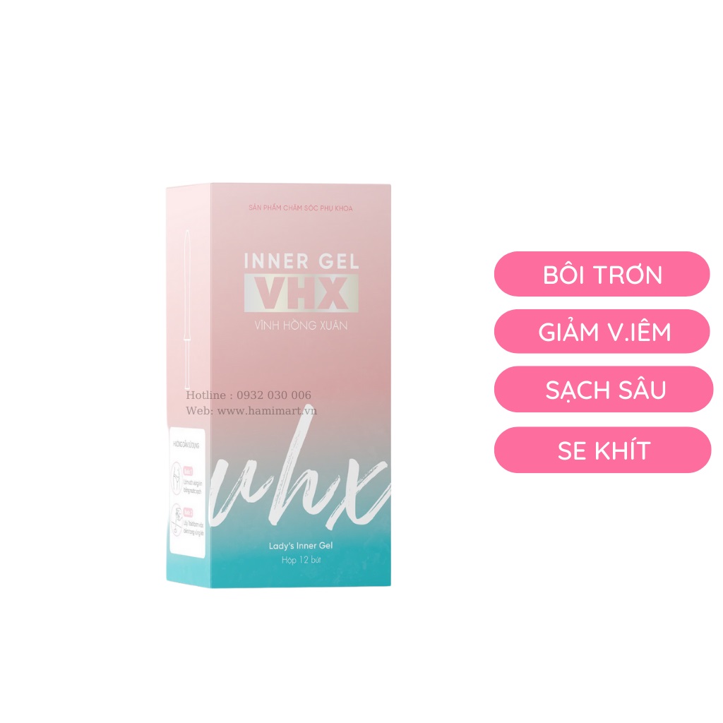 Sản phẩm chăm sóc phụ khoa Bút yêu Inner gel VHX Vĩnh Hồng Xuân - Hộp 12 bút