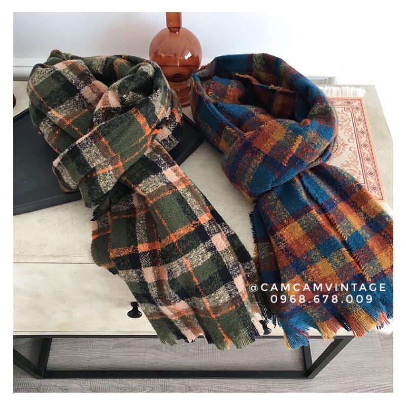 KHĂN QUÀNG CỔ CHOÀNG CỔ NAM NỮ LÔNG THỎ CARO VINTAGE, MỀM MỊN DÀY CỰC ẤM Maxshopdoc
