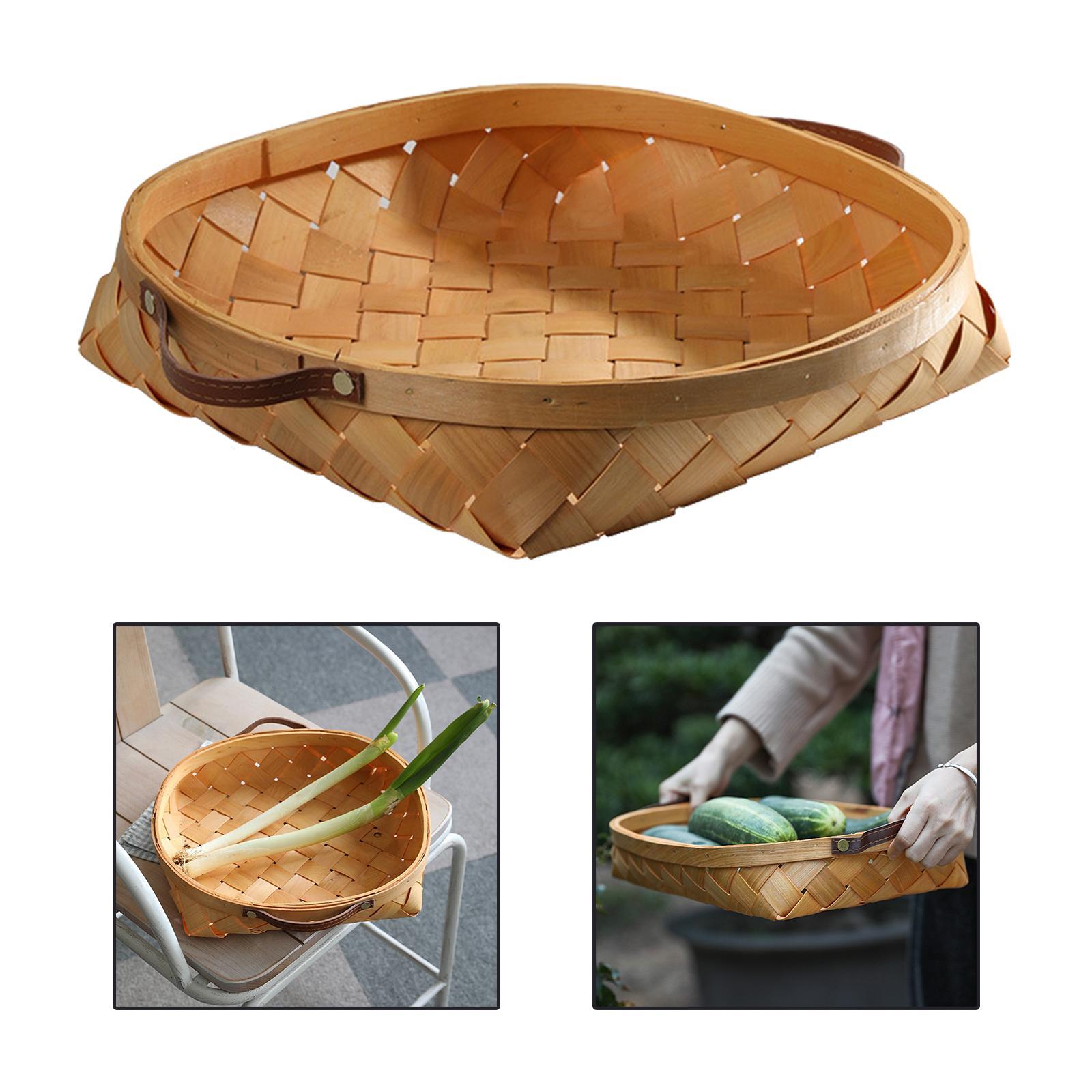 Wooden Storage Basket Serving Tray Storage Organizing