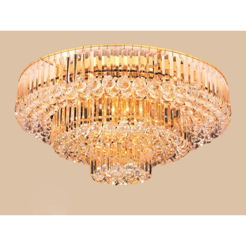 Đèn mâm ốp trần - pha lê trang trí VKT-NC-1035B có điều khiển từ xa