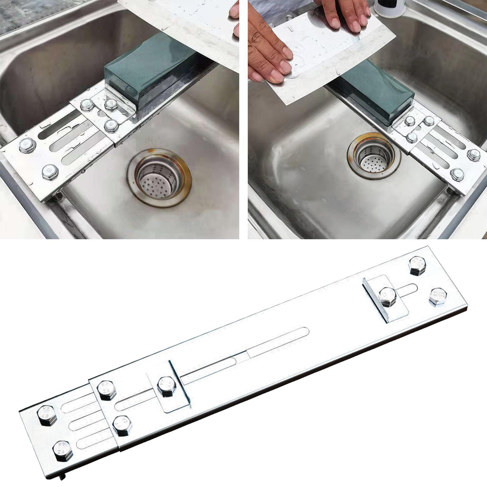 Sharpening Stone Holder Kitchen Sink Rack Adjustable for Household Tools