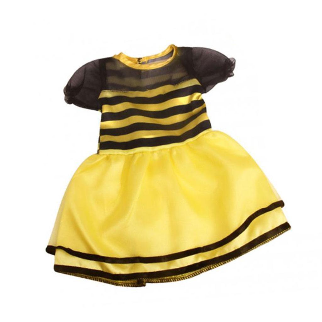 Clothes 18" American Doll Dress Headwear Halloween Costume Yellow