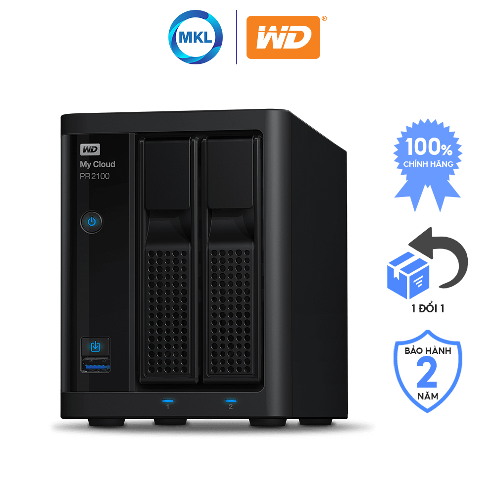 Thiết bị lưu trữ mạng WD My Cloud PR2100 0TB Hàng Chính Hãng