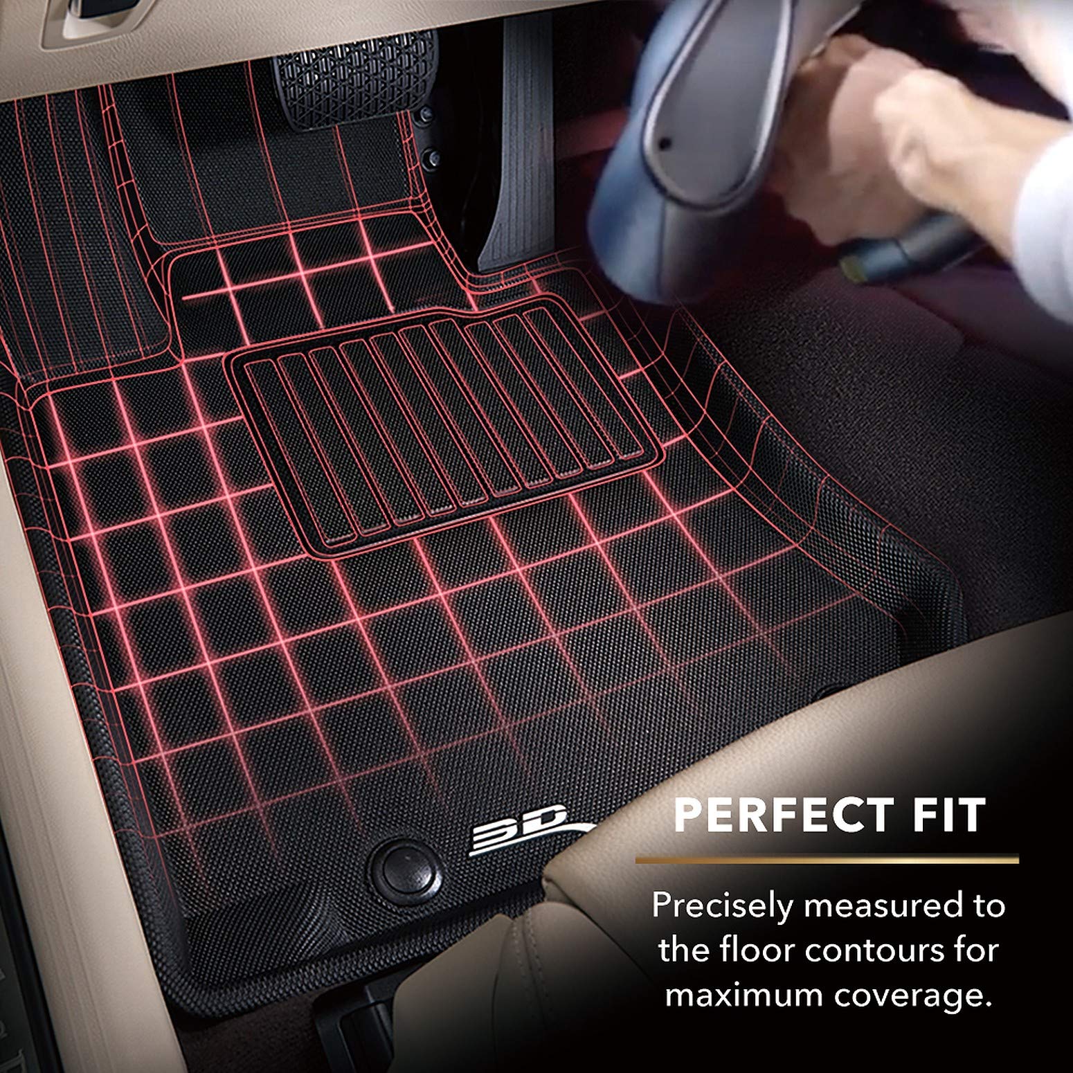 Thảm lót sàn 3D Kagu Maxpider cho Kia Sorento 2021 (7 chỗ)
