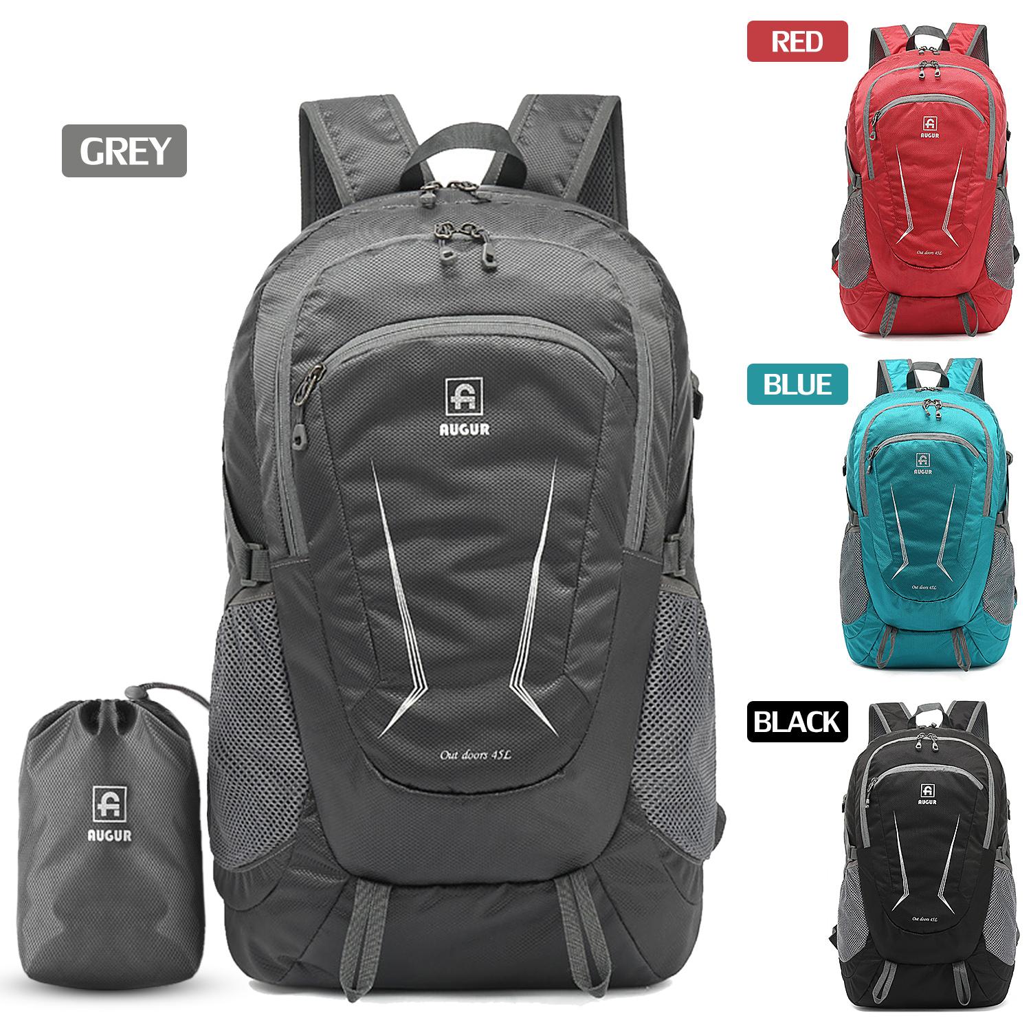 Ba Lô Augur 45L Cho Nam Và Nữ Thích Hợp Đi Bộ Đường Dài, Khối Lượng Nhẹ Có Thể Gập Lại Hiking Backpack