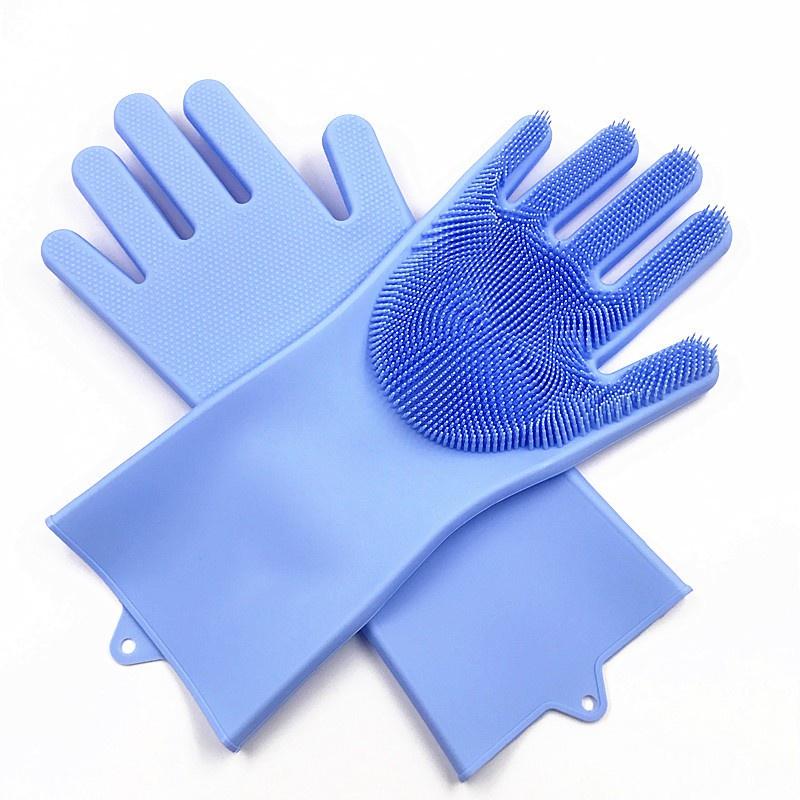 Găng Tay Rửa Chén Bát Silicol Tạo Bọt Thần Thánh Cọ Rửa Vệ Sinh Sạch Sẽ