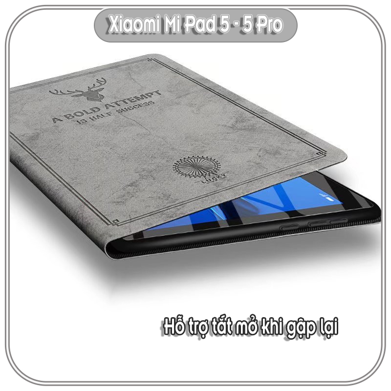 Bao Da cho Xiaomi Pad 5 - 5 Pro giả da con hươu