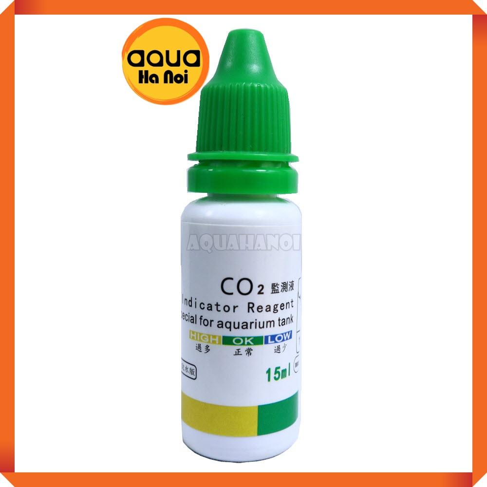 Bộ test nồng độ CO2 chai dung dịch 15 ml và cóng thủy tinh - Kiểm tra nồng độ CO2 trong nước cho hồ thủy sinh