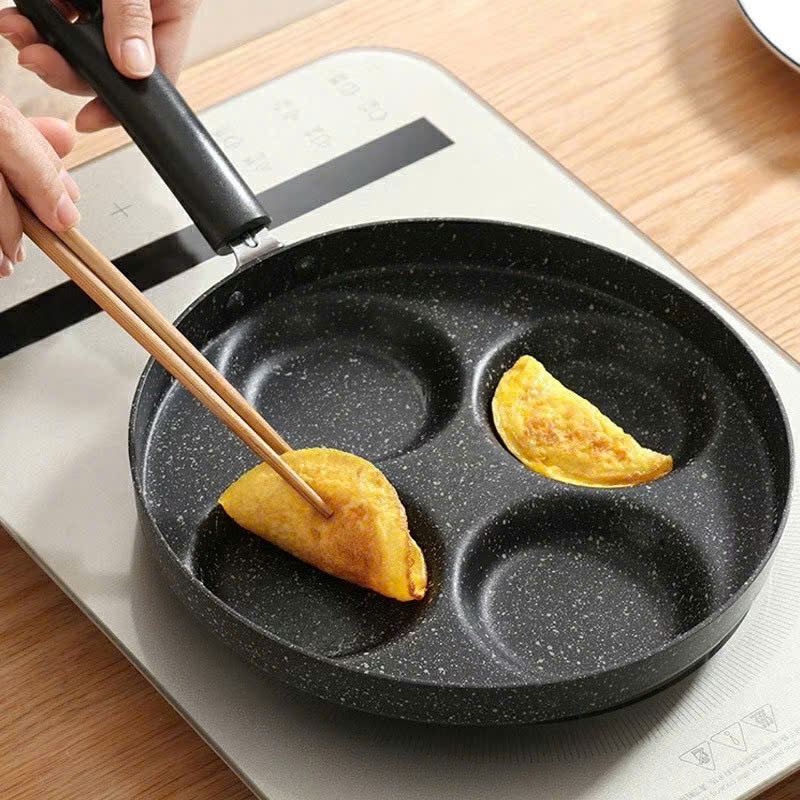Chảo Chiên Trứng Hình Trái Tim 4 Ngăn 24cm – Chống Dính, Tiện Dụng Cho Gia Đình - HÀNG CHÍNH HÃNG MINIIN
