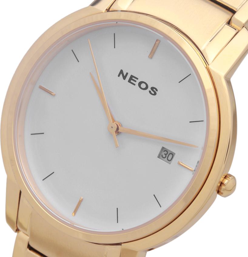 Đồng hồ NEOS N-30853M dây thép vàng