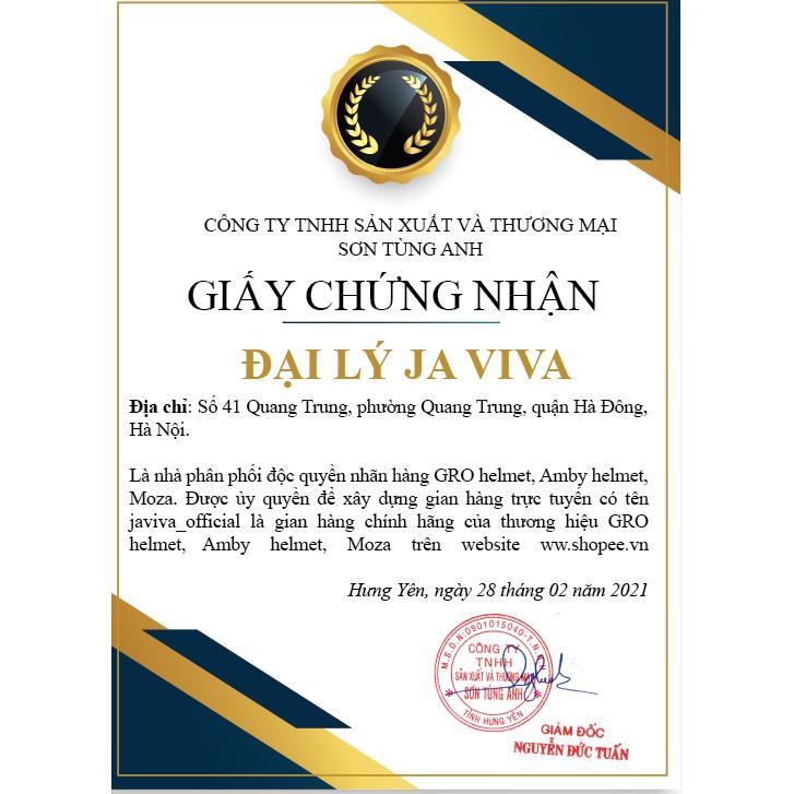 Mũ bảo hiểm nửa đầu GRO ST05 có kính, sơn trơn nhiều màu thời trang đẹp cho nam và nữ
