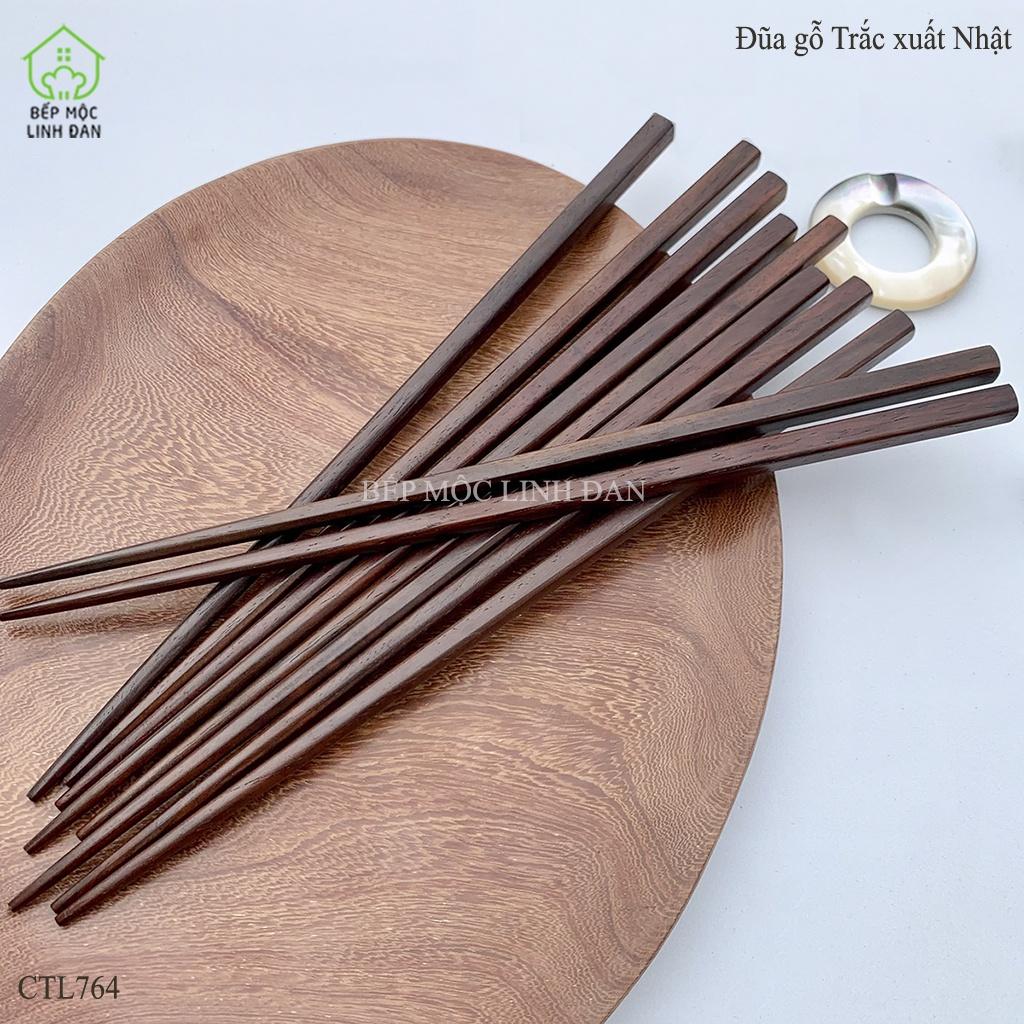 Đũa Nhật Gỗ Trắc Tự Nhiên Siêu Sạch HAHANCO Đũa Thon Nhỏ Nhẹ