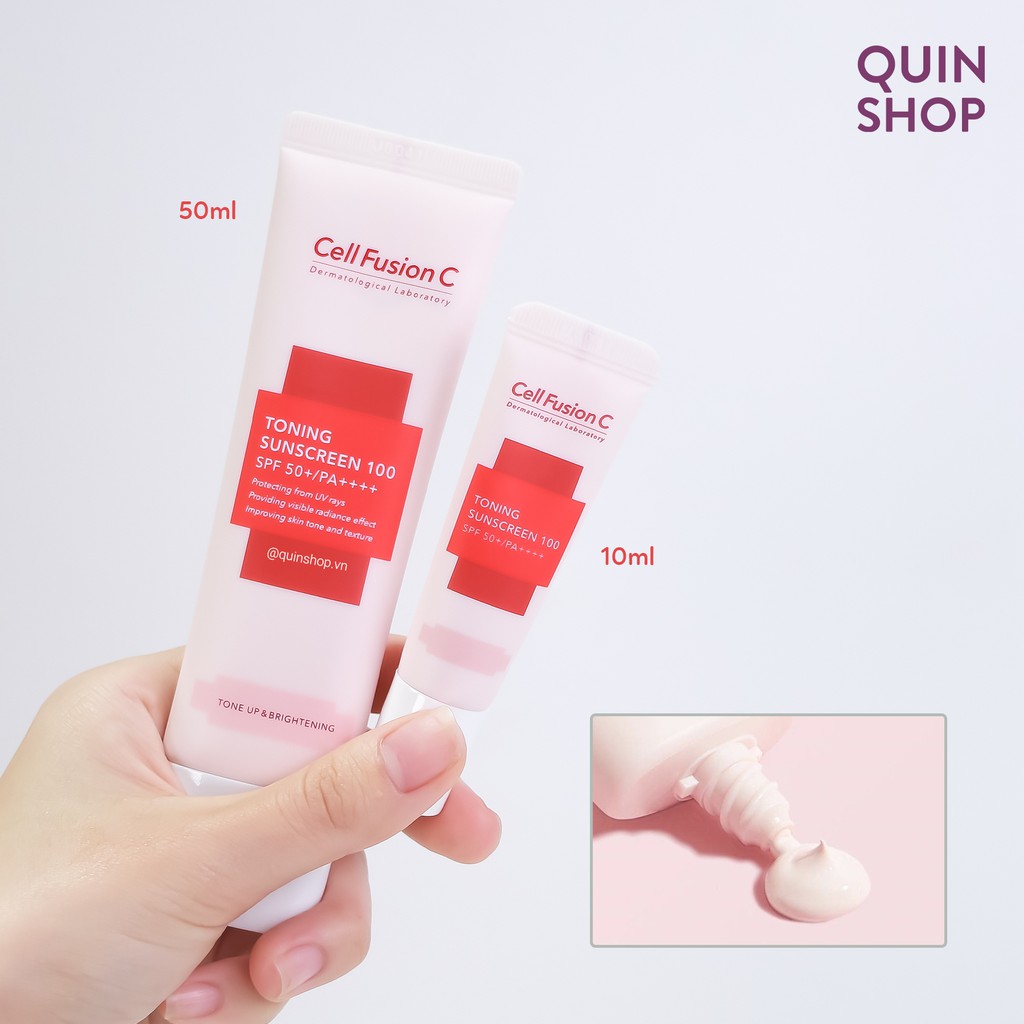 Kem Chống Nắng Nâng Tông Da Cell Fusion C Toning Sunscreen 100 SPF50+ PA +++ 10ml