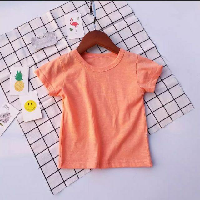 ÁO THUN TRƠN KIỂU DÁNG BASIC CHO BÉ 8-18KG