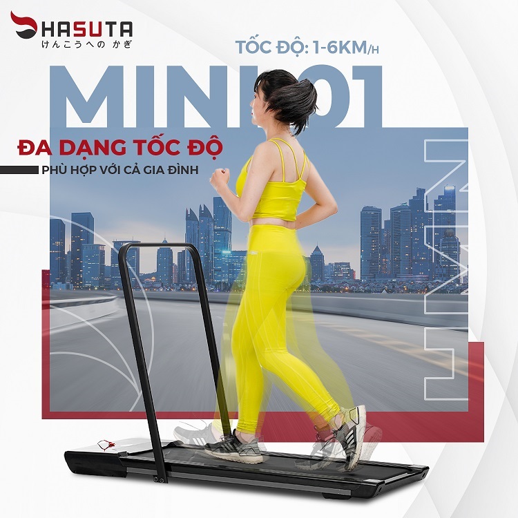 Máy chạy bộ mini Hasuta HTM MINI-01-chính hãng