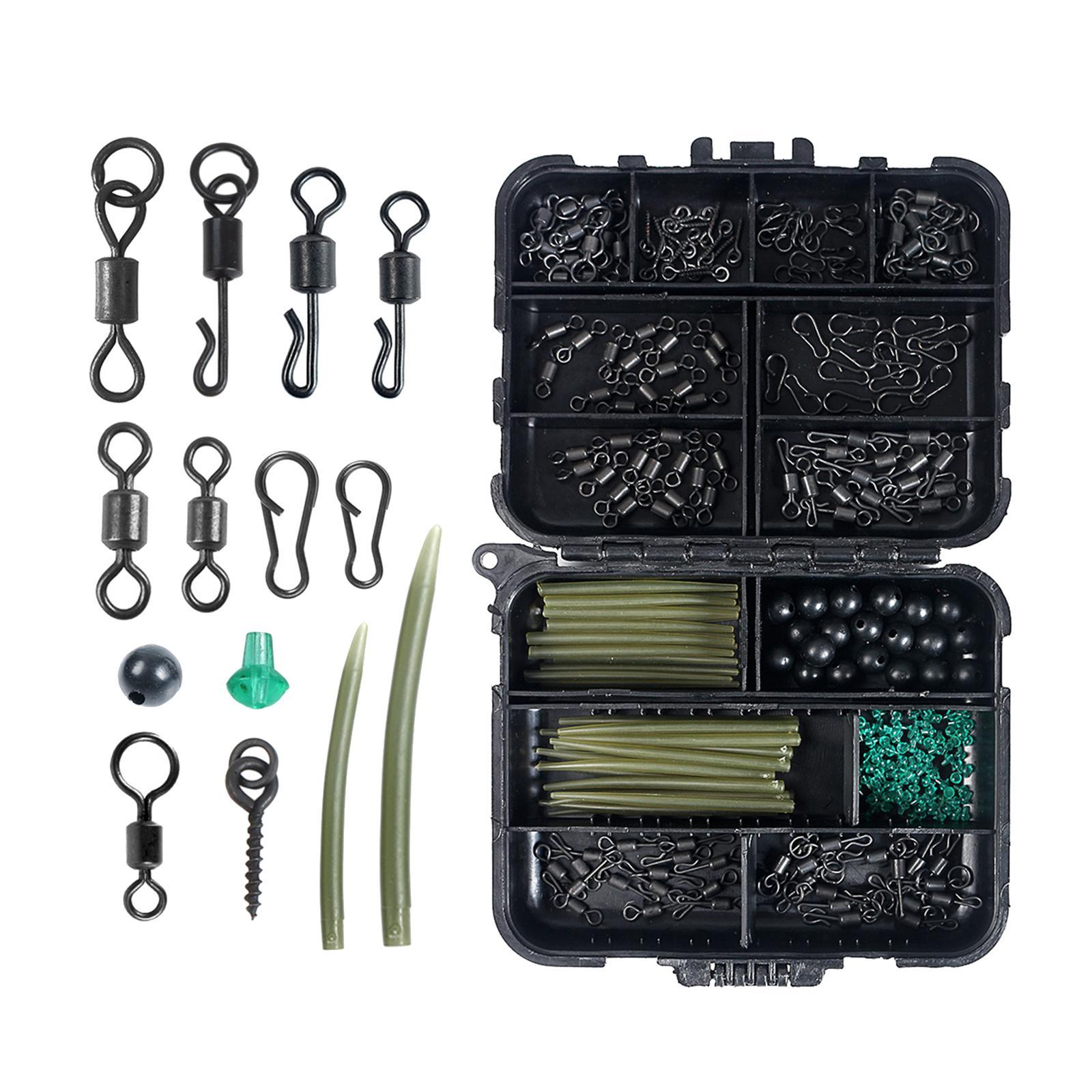 300x Carp Fishing Tackles Rolling Swivels Snaps Stop Beads Coast Fishing