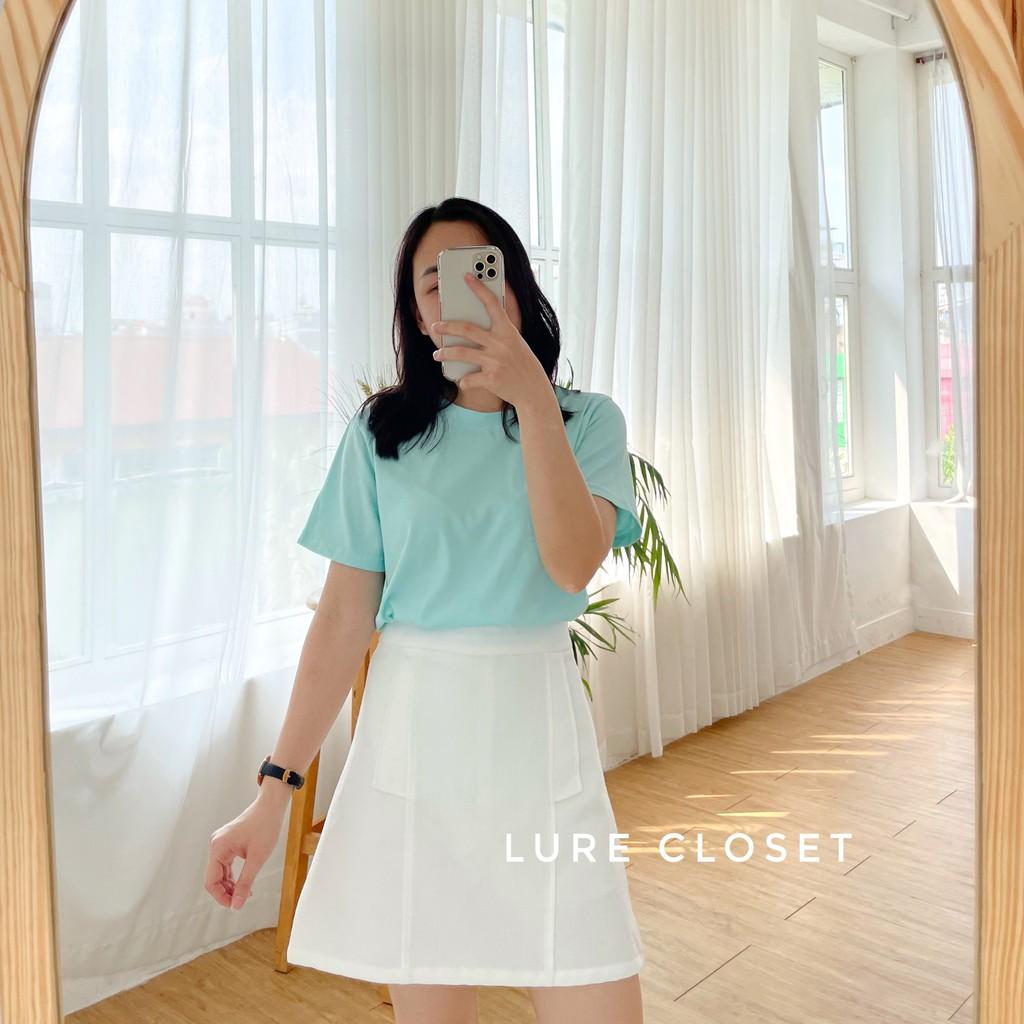 Áo phông nữ cổ tròn Basic Tee màu pastel _ NEW IN 2021_ LURE CLOSET| T118