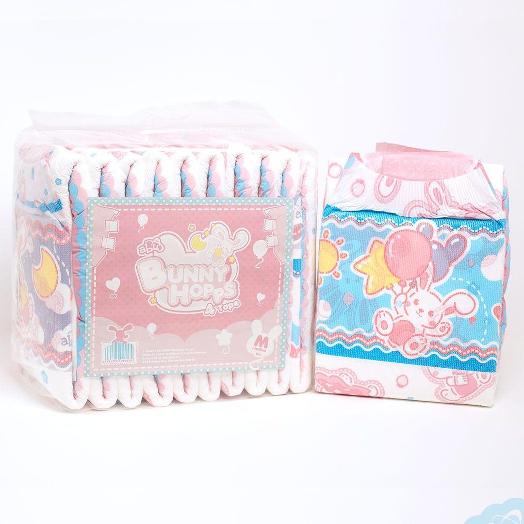 Ddlg Người Lớn Tã Abdl Bebe Màu Hồng Dễ Thương Thỏ Siêu Dày Dùng Một Lần Tã Daddys Cô Gái Ảo Giả Tã Giá Rẻ M/L1pcs