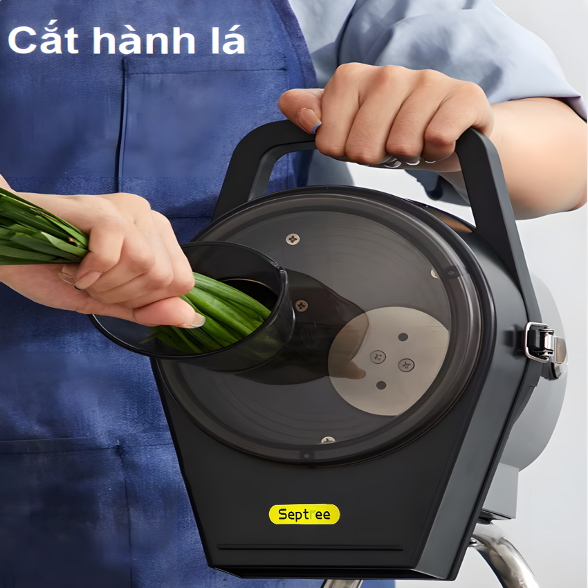 Máy thái lát, thái sợi hành lá, tỏi, ớt và rau củ quả dùng cho quán ăn, nhà hàng thương hiệu Mỹ cao cấp Septree GJ806 công suất 850W - Hàng chính hãng
