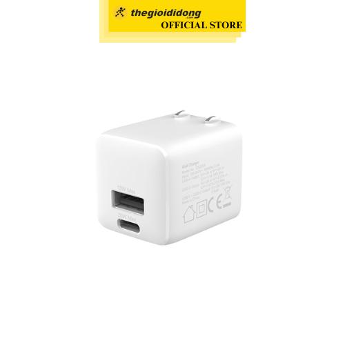 Adapter Sạc 2 cổng Type C PD QC 3.0 20W Xmobile DS255A - Hàng Nhập Khẩu