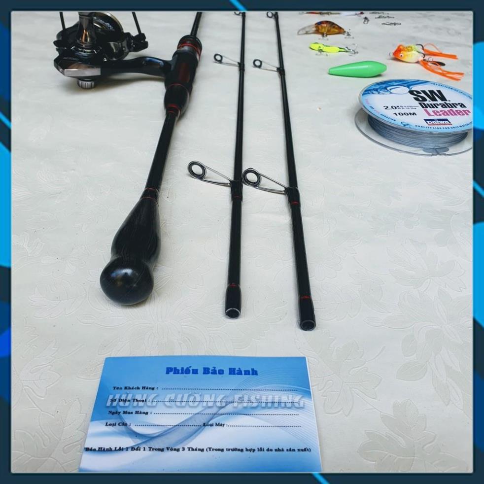 Bộ Cần Câu Lure Máy Đứng Craphite Leader Ymerbor Siêu Rẻ Bộ Cần lure cá lóc