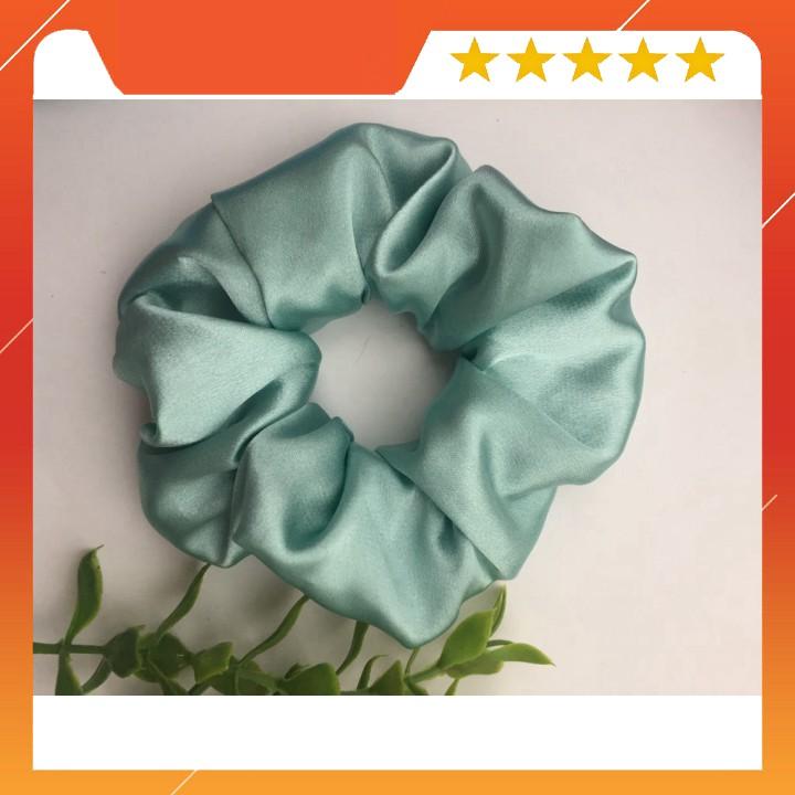 Dây Cột tóc vải scrunchies buộc tóc vải trơn bóng loại đẹp hot trend