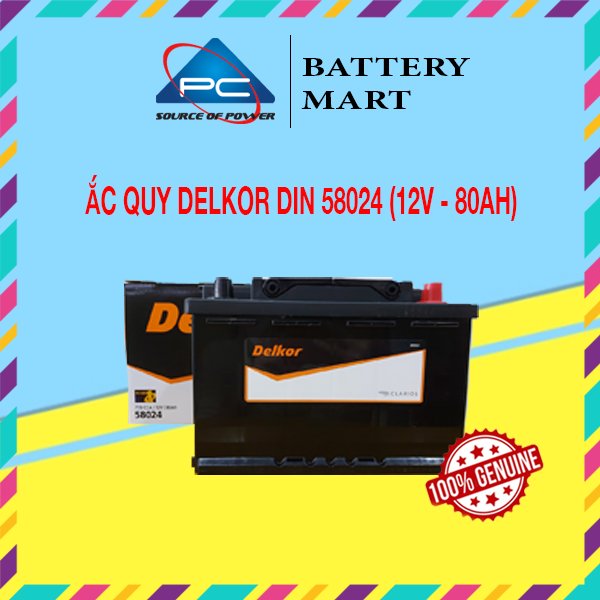 Ắc Quy Delkor  DIN 58024 (12V - 80Ah)