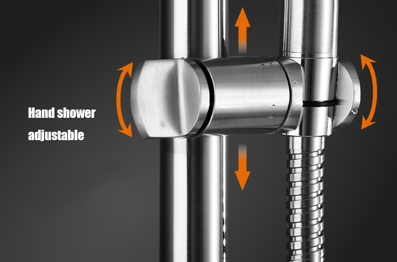 Bộ Sen cây tắm Đứng nóng lạnh inox sus 304 tròn lệch