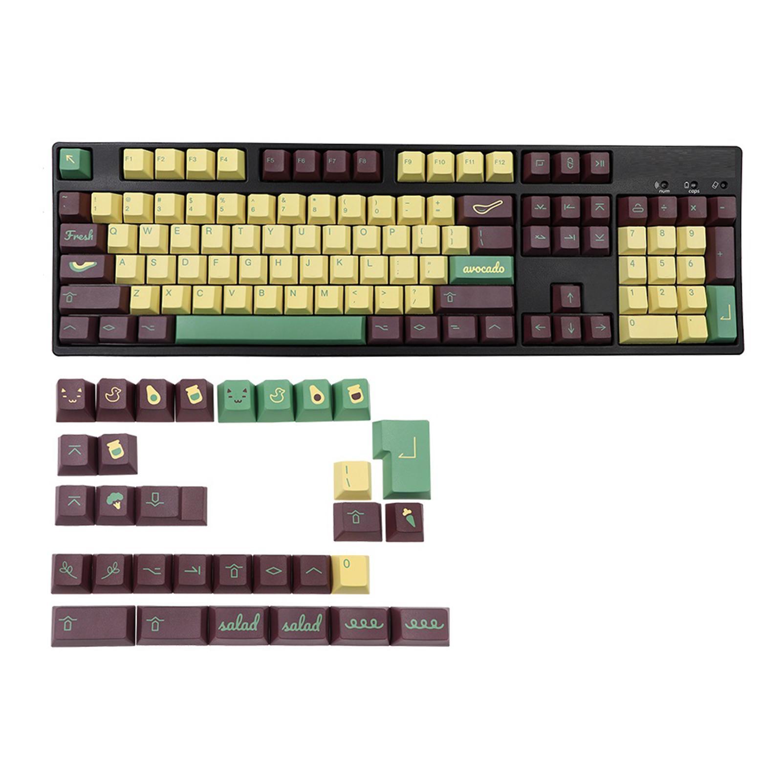 135 Keys Avocado Theme DYE-Sub PBT Keycaps Set for Cherry MX Keyboards