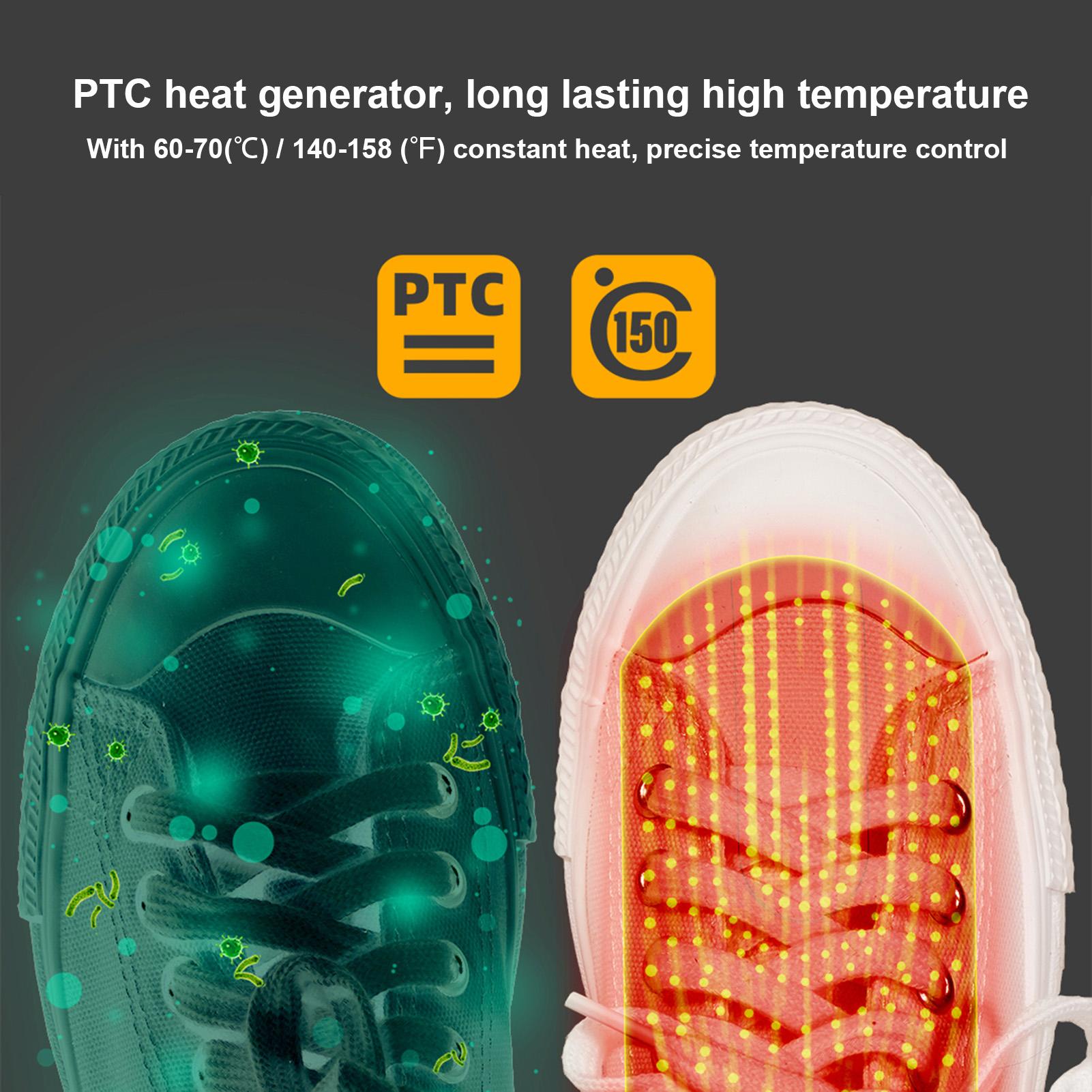 Máy sấy giày di động 3/6/9h chức năng Hẹn giờ nhanh chóng loại bỏ mùi hôi cho du lịch, dùng tại gia 20W 220V/50Hz