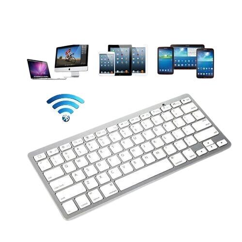 Bàn phím máy tính không dây BLUETOOTH siêu bền tương thích Apple, Samsung, Oppo (TRẮNG/ĐEN)