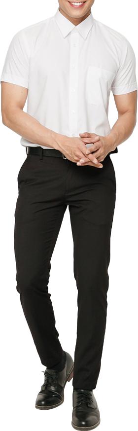 Áo Sơ Mi Màu Ngắn Tay SLimfit 345 Vĩnh Tiến - LT2-G800 - Trắng