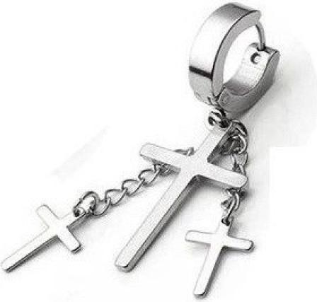 Bông tai thiết kế ba thập tự lạ mắt