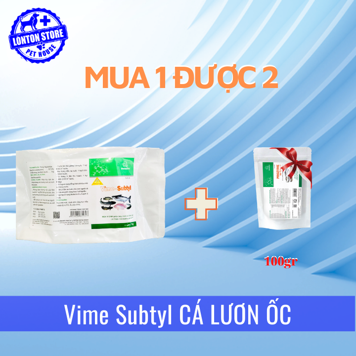 Vime Subtyl cá - Men vi sinh phân hủy bùn bã hữu cơ, thức ăn thừa ao cá, 1kg ( Tặng kèm mẫu thử)