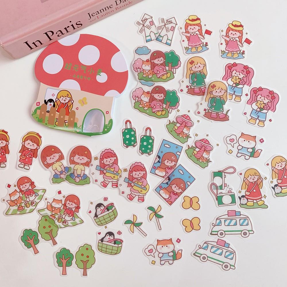 Bộ 40 Sticker Cô Gái Nhỏ