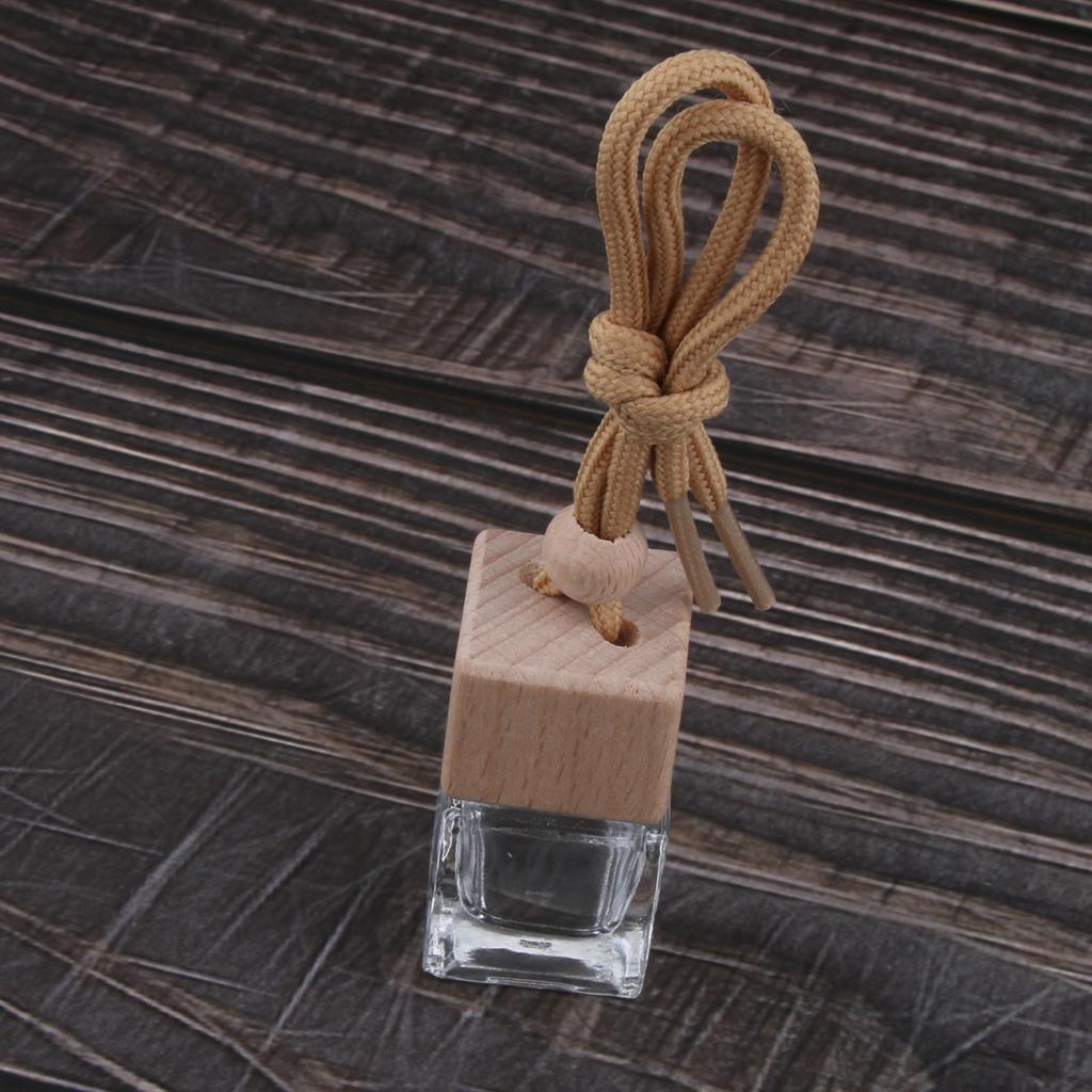 4pcs 6ml Car Hanging Perfume Bottle Essential Oil Bottle Pendant Decor Vials