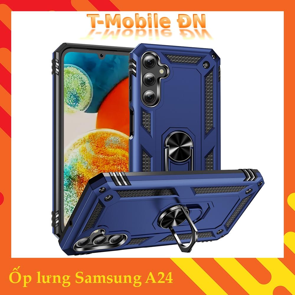 Ốp lưng cho Samsung A24 chống sốc 2 lớp kèm nhẫn iring làm giá đỡ cho Samsung A24