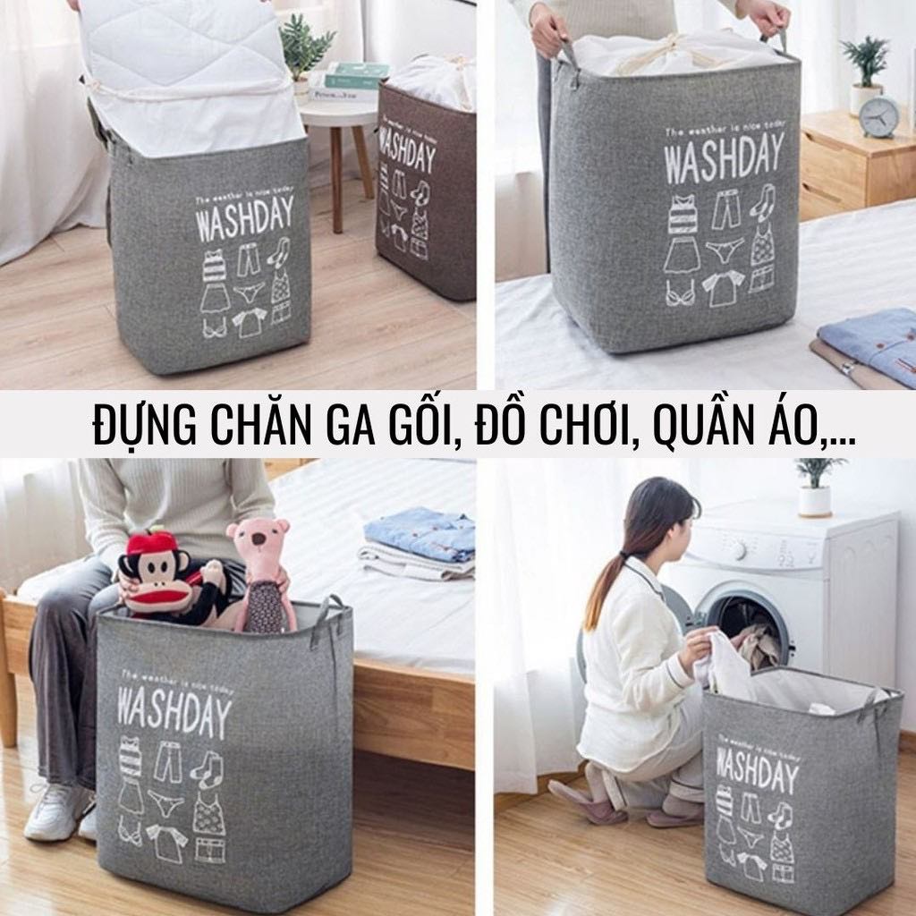 Túi Đựng Quần Áo, Giỏ Đựng Quần Áo, Sọt Vải Đựng Đồ Size Lớn