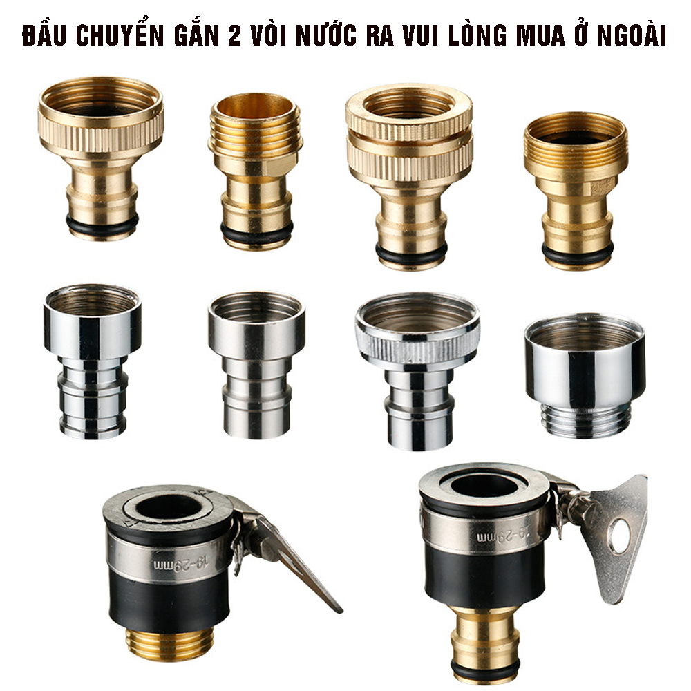 Van chia nước chia 2 chữ Y 2 đầu ra, 2 khóa van độc lập, phi 27mm ¾, đầu nối ống nước chia 2