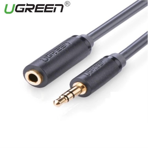 Cáp âm thanh kéo dài hai đầu chuẩn 3.5mm 1 đầu đực 1 đầu cái dài 1M UGREEN AV124 10782 - Hàng chính hãng
