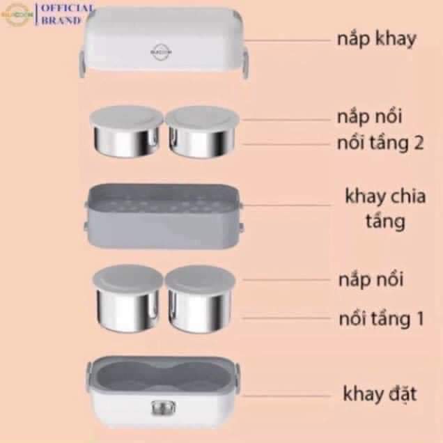 HỘP Ủ CƠM 2 TẦNG CÓ CẮM ĐIỆN