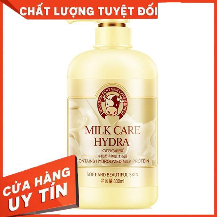 Sữa Tắm Trắng Da, Sữa Tắm Con Bò Nội Địa Trung MILK CARE HYDRA 800ml