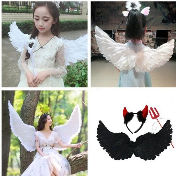 Đôi CÁNH THIÊN THẦN KÍCH THƯỚC 80*60cm màu trắng COSPLAY xinh xắn