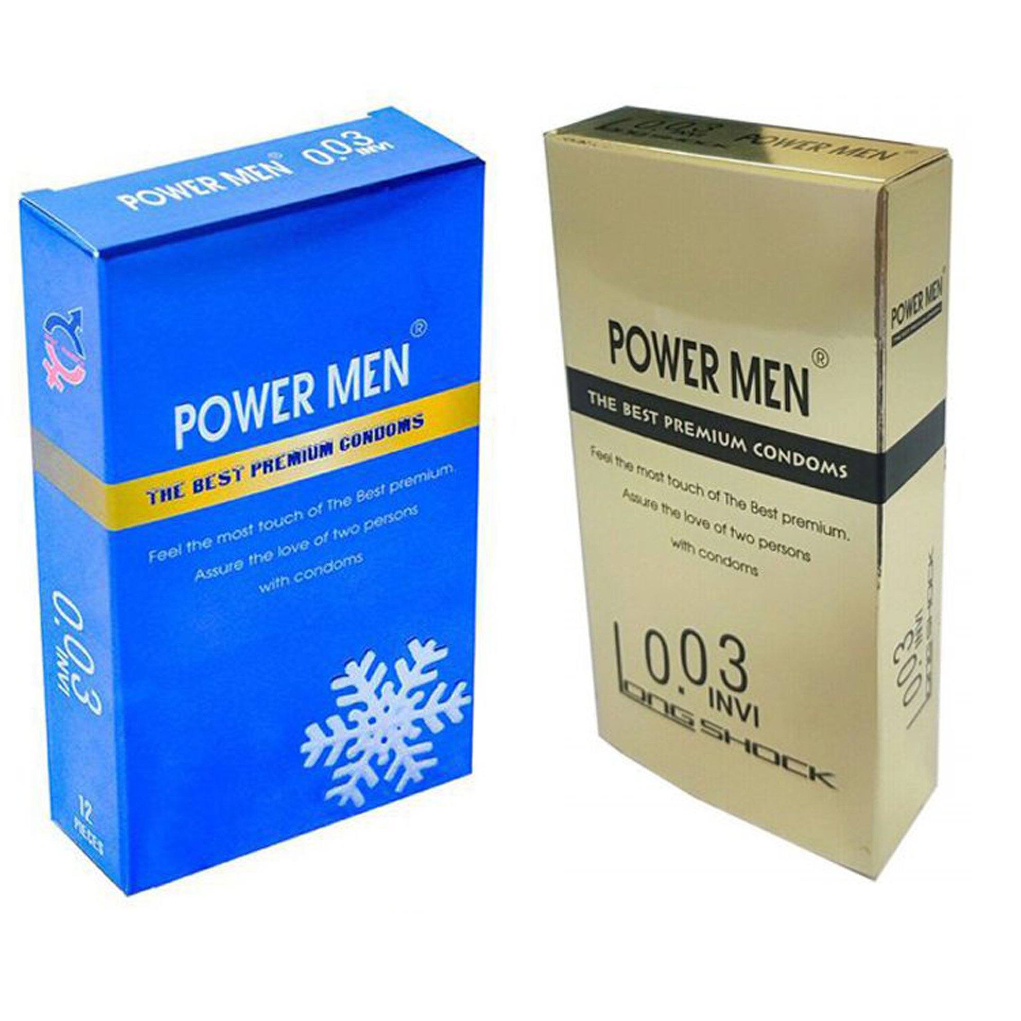 Combo 2 Hộp Bao Cao Su Cao Cấp Power Men 0.03 Invi Kéo Dài Thời Gian (H12) + Bcs Siêu Mỏng Power Men 0.03 Invi Hương Bạc Hà (H12) - Tặng Kèm Gel Nhật - Che Tên Sản Phẩm